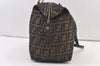 Authentic FENDI Vintage Zucca Shoulder Tote Bag Canvas Leather Brown Junk 0841K