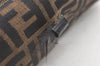 Authentic FENDI Vintage Zucca Shoulder Tote Bag Canvas Leather Brown Junk 0841K