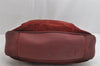 Authentic GUCCI Bamboo 2Way Shoulder Hand Bag Suede Leather Bordeaux Junk 0842K