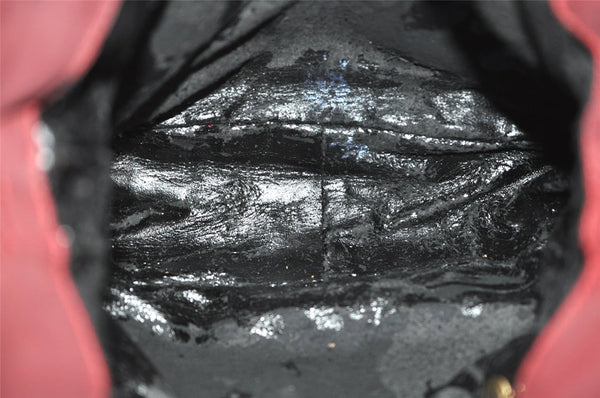 Authentic GUCCI Bamboo 2Way Shoulder Hand Bag Suede Leather Bordeaux Junk 0842K