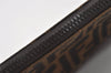 Authentic FENDI Vintage Zucca Pouch Purse Canvas Leather Brown Junk 0843J