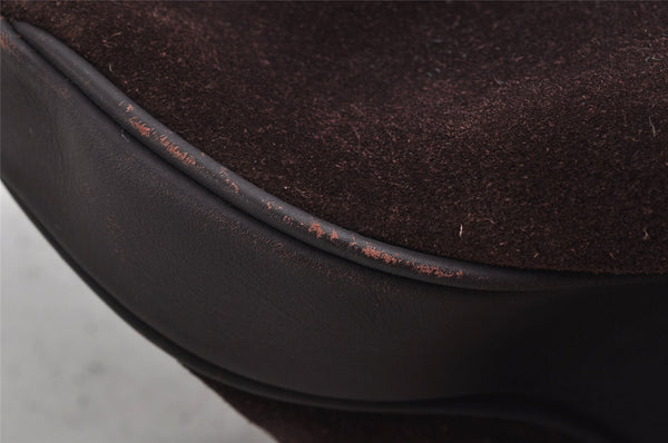 Authentic GUCCI Bamboo 2Way Shoulder Hand Bag Suede Leather Brown Junk 0843K