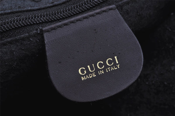 Authentic GUCCI Bamboo 2Way Shoulder Hand Bag Suede Leather Brown Junk 0843K