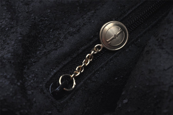 Authentic GUCCI Bamboo 2Way Shoulder Hand Bag Suede Leather Brown Junk 0843K