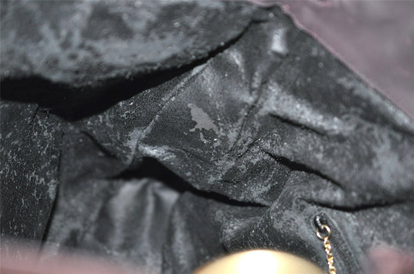 Authentic GUCCI Bamboo 2Way Shoulder Hand Bag Suede Leather Brown Junk 0843K