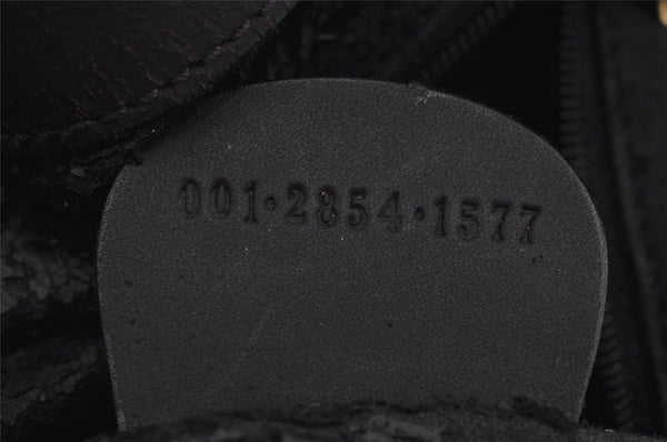 Authentic GUCCI Bamboo 2Way Shoulder Hand Bag Suede Leather Brown Junk 0843K