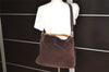 Authentic GUCCI Bamboo 2Way Shoulder Hand Bag Suede Leather Brown Junk 0843K