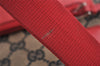 Authentic GUCCI Shoulder Tote Bag GG Canvas Leather 0190402 Black Red 0844K