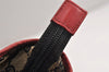Authentic GUCCI Shoulder Tote Bag GG Canvas Leather 0190402 Black Red 0844K