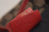Authentic GUCCI Shoulder Tote Bag GG Canvas Leather 0190402 Black Red 0844K