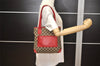 Authentic GUCCI Shoulder Tote Bag GG Canvas Leather 0190402 Black Red 0844K