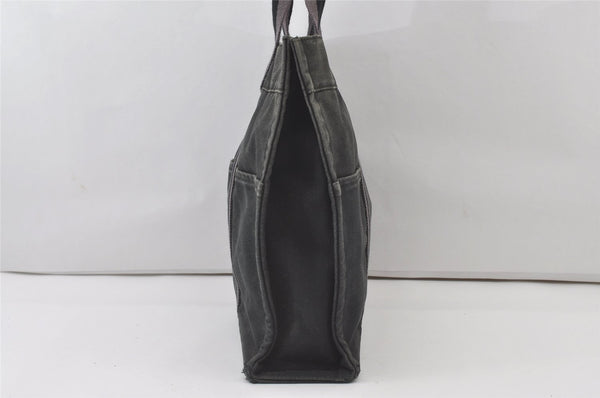 Authentic HERMES Fourre Tout MM Hand Tote Bag Canvas Black 0845J