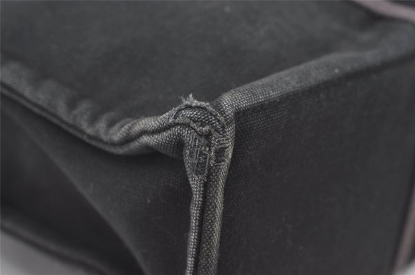 Authentic HERMES Fourre Tout MM Hand Tote Bag Canvas Black 0845J