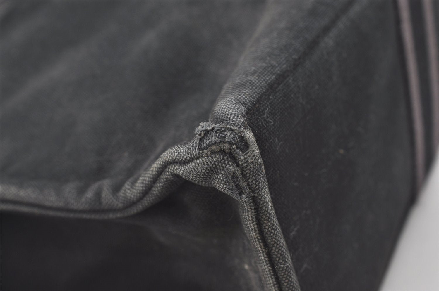 Authentic HERMES Fourre Tout MM Hand Tote Bag Canvas Black 0845J