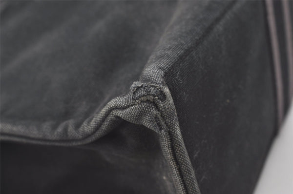 Authentic HERMES Fourre Tout MM Hand Tote Bag Canvas Black 0845J