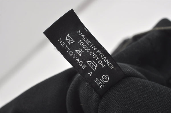 Authentic HERMES Fourre Tout MM Hand Tote Bag Canvas Black 0845J