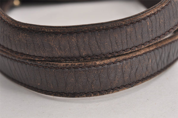 Authentic GUCCI Web Sherry Line Tote Bag GG Canvas Leather 137396 Brown 0845K