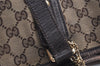 Authentic GUCCI Web Sherry Line Tote Bag GG Canvas Leather 137396 Brown 0845K