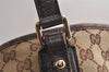 Authentic GUCCI Web Sherry Line Tote Bag GG Canvas Leather 137396 Brown 0845K