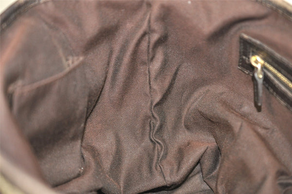 Authentic GUCCI Web Sherry Line Tote Bag GG Canvas Leather 137396 Brown 0845K