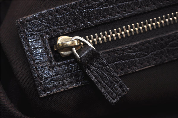 Authentic GUCCI Web Sherry Line Tote Bag GG Canvas Leather 137396 Brown 0845K