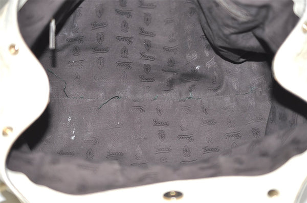 Authentic GUCCI Guccissima Sukey Shoulder Tote Bag GG Leather 211944 White 0846I