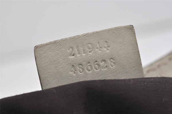 Authentic GUCCI Guccissima Sukey Shoulder Tote Bag GG Leather 211944 White 0846I