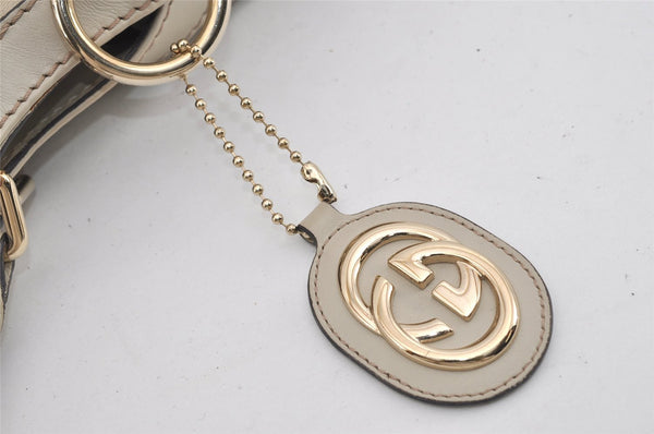 Authentic GUCCI Guccissima Sukey Shoulder Tote Bag GG Leather 211944 White 0846I