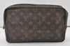 Auth Louis Vuitton Monogram Trousse Toilette 28 Clutch Hand Bag M47522 LV 0846J