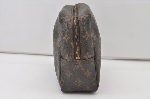 Auth Louis Vuitton Monogram Trousse Toilette 28 Clutch Hand Bag M47522 LV 0846J