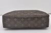 Auth Louis Vuitton Monogram Trousse Toilette 28 Clutch Hand Bag M47522 LV 0846J
