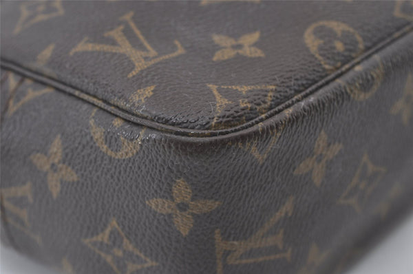 Auth Louis Vuitton Monogram Trousse Toilette 28 Clutch Hand Bag M47522 LV 0846J