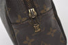 Auth Louis Vuitton Monogram Trousse Toilette 28 Clutch Hand Bag M47522 LV 0846J