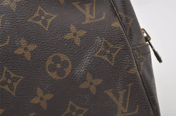 Auth Louis Vuitton Monogram Trousse Toilette 28 Clutch Hand Bag M47522 LV 0846J