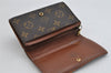 Auth Louis Vuitton Monogram Porte Monnaie Billets Tresor Wallet M61730 LV 0846K