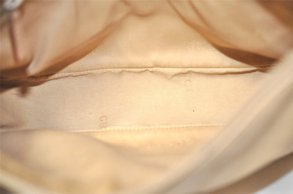 Authentic GUCCI Vintage Bamboo Shoulder Hand Bag Leather 0013865 Beige 0847I