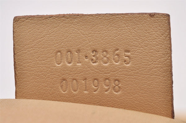 Authentic GUCCI Vintage Bamboo Shoulder Hand Bag Leather 0013865 Beige 0847I
