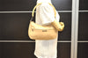 Authentic GUCCI Vintage Bamboo Shoulder Hand Bag Leather 0013865 Beige 0847I