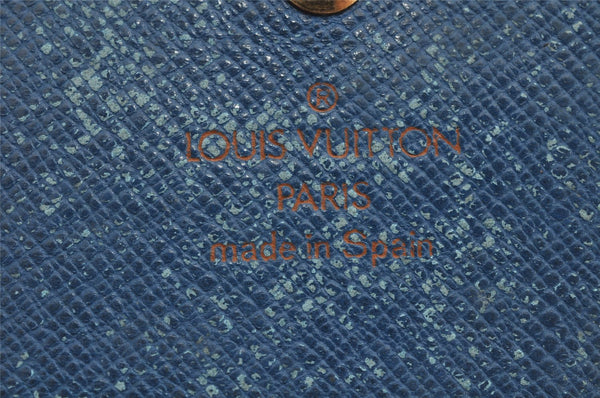 Auth Louis Vuitton Epi Pochette Porte Monnaie Credit Wallet Blue M63575 LV 0847K