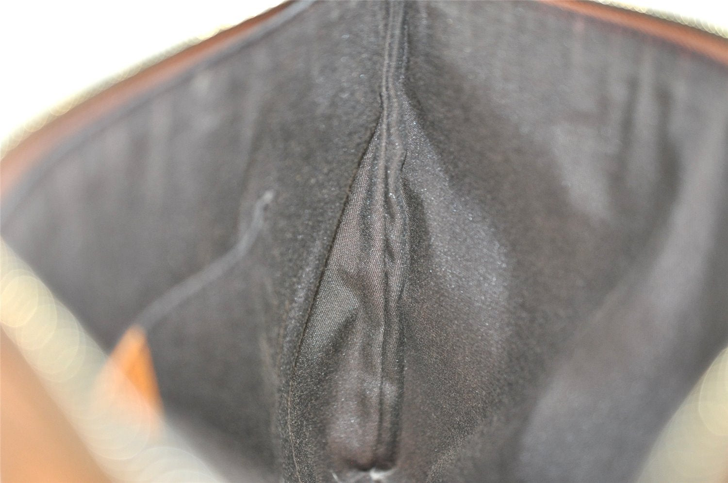 Authentic GUCCI Bamboo Clutch Hand Bag Purse Leather 376858 Brown 0848I