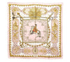 Authentic HERMES Carre 90 Scarf "LVDOVICVS MAGNVS" Silk Pink 0848J