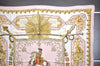 Authentic HERMES Carre 90 Scarf "LVDOVICVS MAGNVS" Silk Pink 0848J