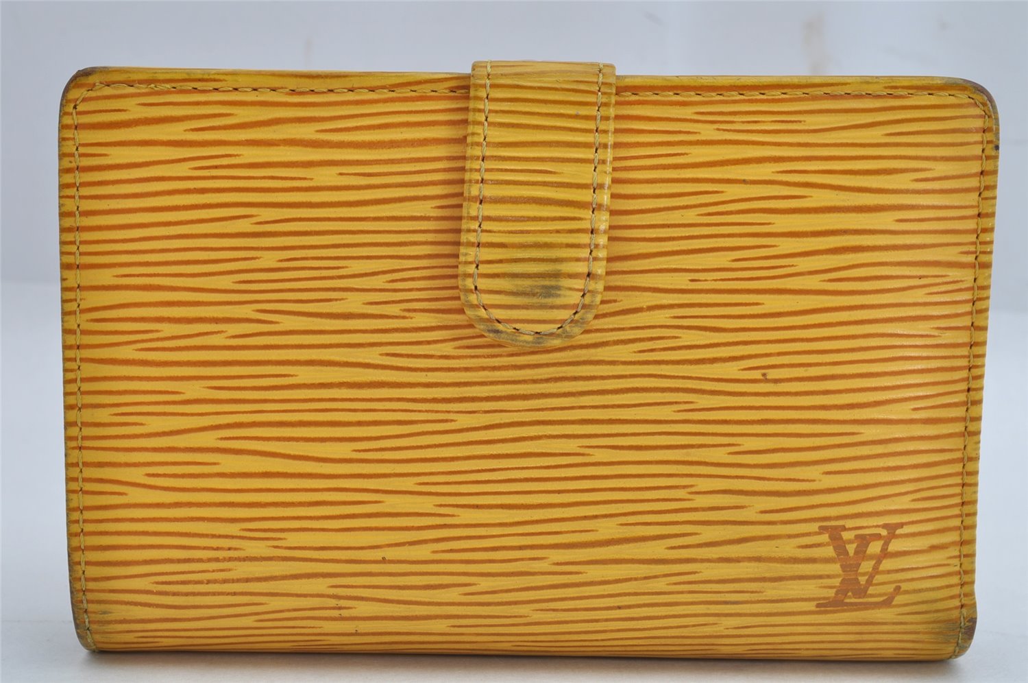 Authentic Louis Vuitton Epi Porte Monnaie Billets Viennois Wallet Yellow 0848K