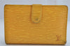 Authentic Louis Vuitton Epi Porte Monnaie Billets Viennois Wallet Yellow 0848K