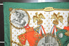 Authentic HERMES Carre 90 Scarf "NAPOLEON" Silk Green 0849J