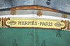 Authentic HERMES Carre 90 Scarf "NAPOLEON" Silk Green 0849J