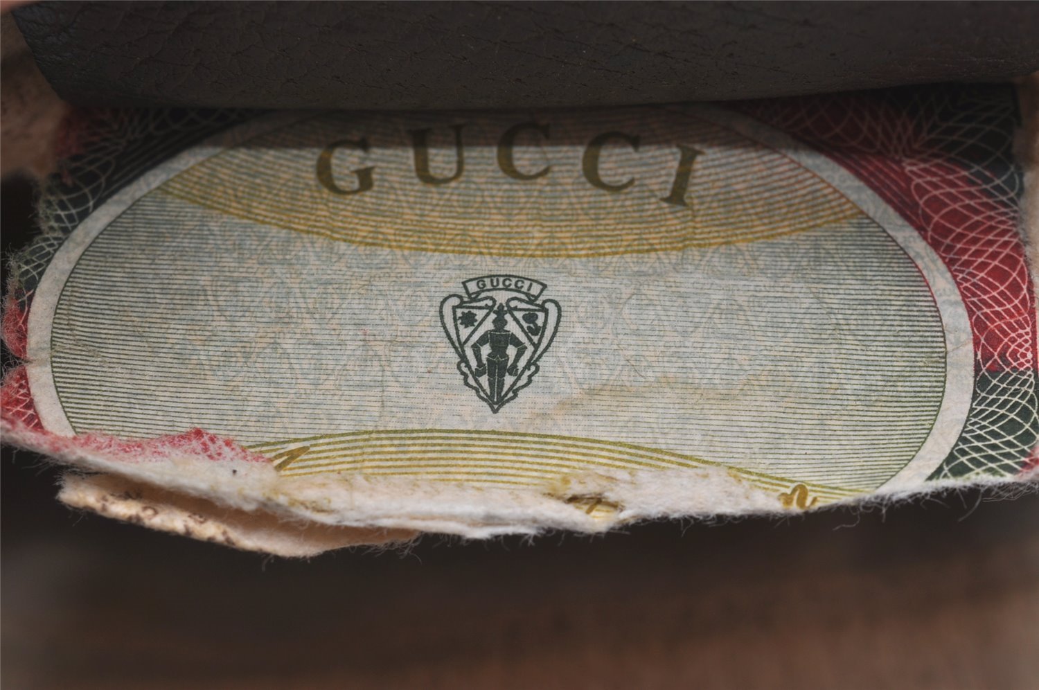 Authentic GUCCI Web Sherry Line Clutch Hand Bag Purse GG PVC Leather Brown 0850I