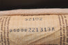 Authentic GUCCI Web Sherry Line Clutch Hand Bag Purse GG PVC Leather Brown 0850I