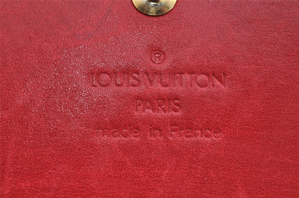 Auth Louis Vuitton Epi Pochette Porte Monnaie Credit Wallet Red M63577 LV 0851K