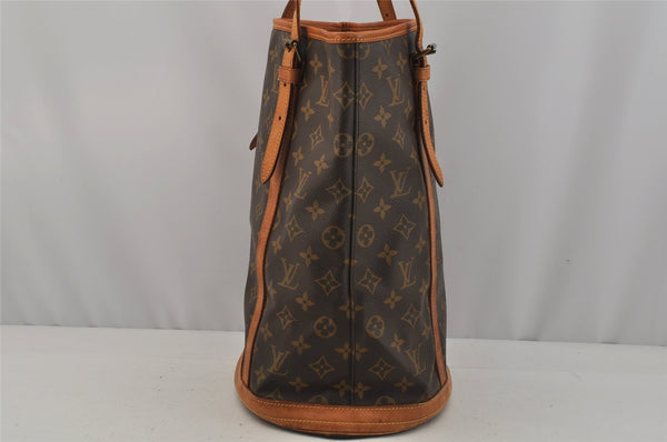 Authentic Louis Vuitton Monogram Bucket GM Shoulder Tote Bag M42236 LV 0852J